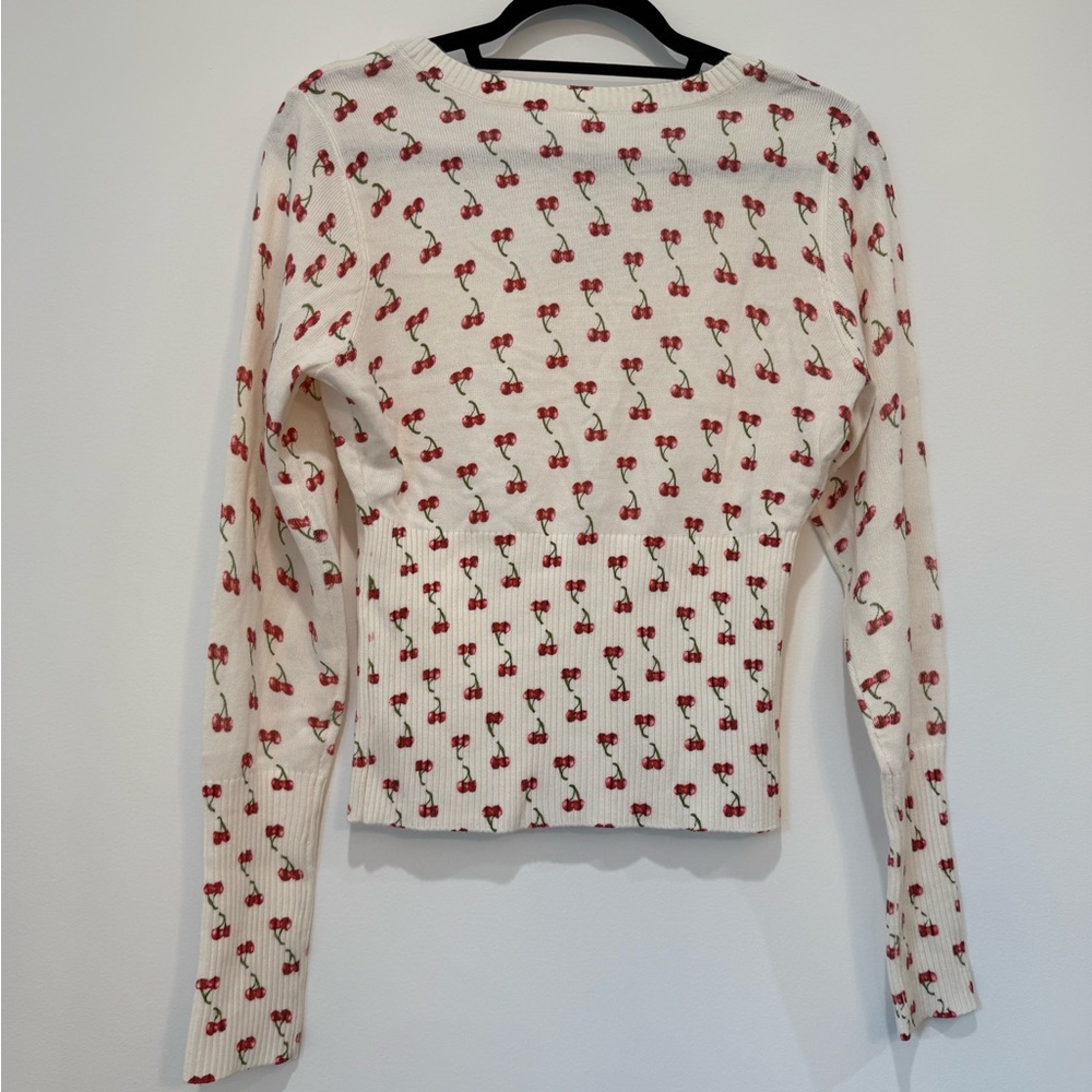 NWT PINK by Frankie’s Bikinis Victoria's Secret Cherry Print Blouse | Size M - Picture 5 of 8